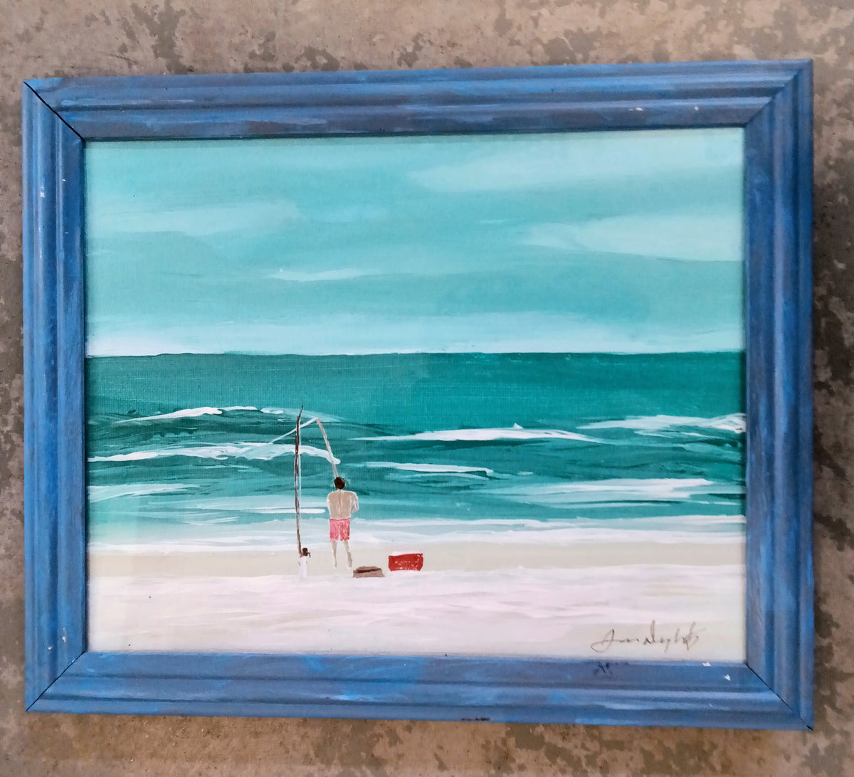 The Lone Fisherman Original Painting