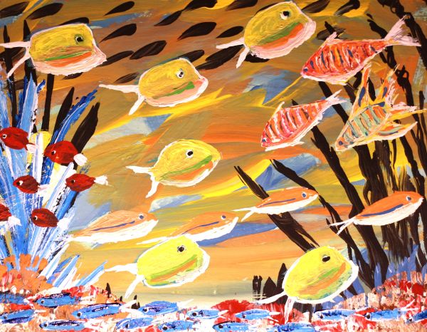 Fish Galore Flat Print