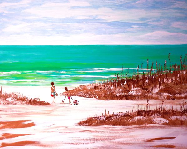 Gulf Island Sea Shore Beach Day Print