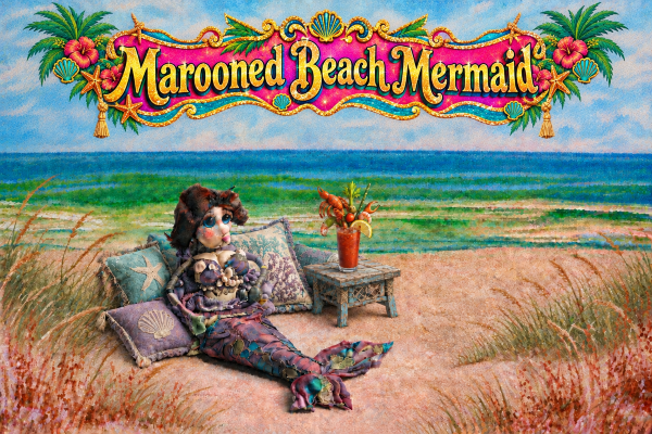 Marooned Beach Mermaid Print