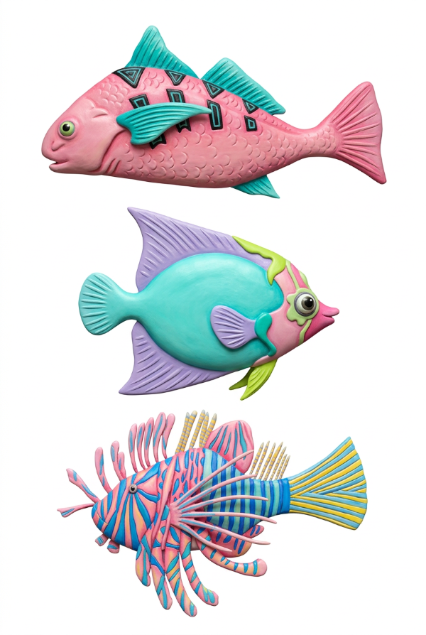 My Beautiful Three Fish Print