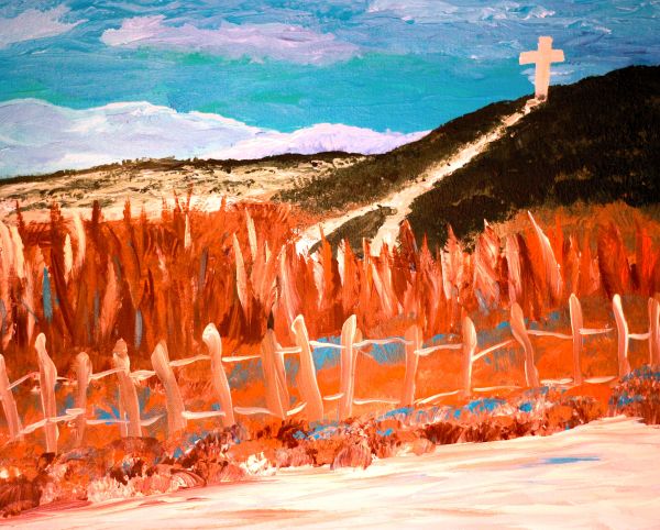 Pensacola Beach Cross Print