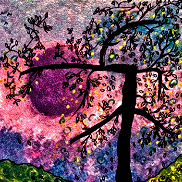 Pink and Purple Sky Framed Art Print, 8 x 10