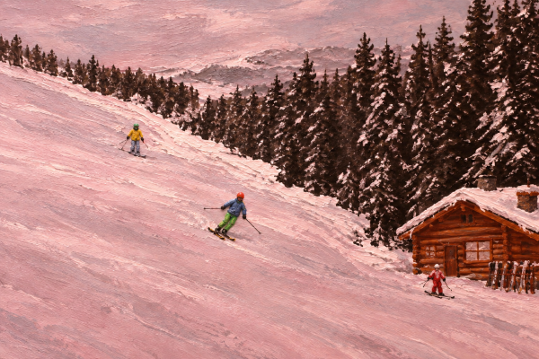 Snow Ski Print