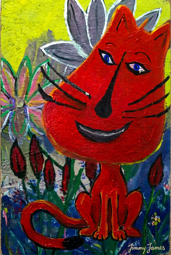 The Red Cat Framed Art Print, 8 x 10