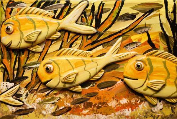 Three Cool Fish Print