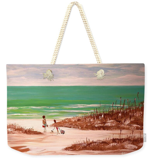 A couple's day at the Beach - Weekender Tote Bag