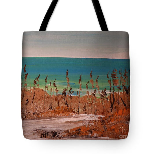 Coastal Landscape with Tall Grasses - Tote Bag