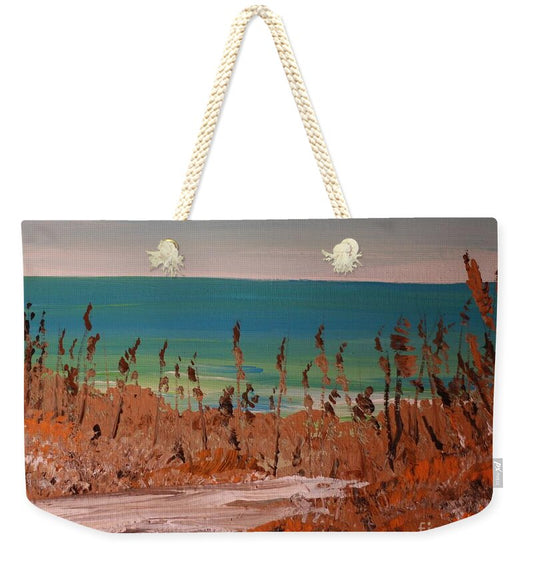 Coastal Landscape with Tall Grasses - Weekender Tote Bag
