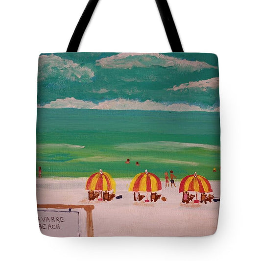 Colorful Day at Navarre Beach - Tote Bag