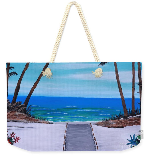 Tropical Beach Pathway - Weekender Tote Bag