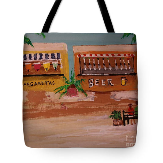 Tropical Margarita and Beer Stand - Tote Bag