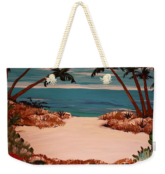 Tropical Pathway to the Sea - Weekender Tote Bag