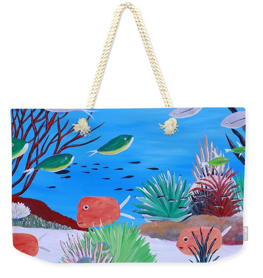 Vibrant Underwater Marine Scene - Weekender Tote Bag