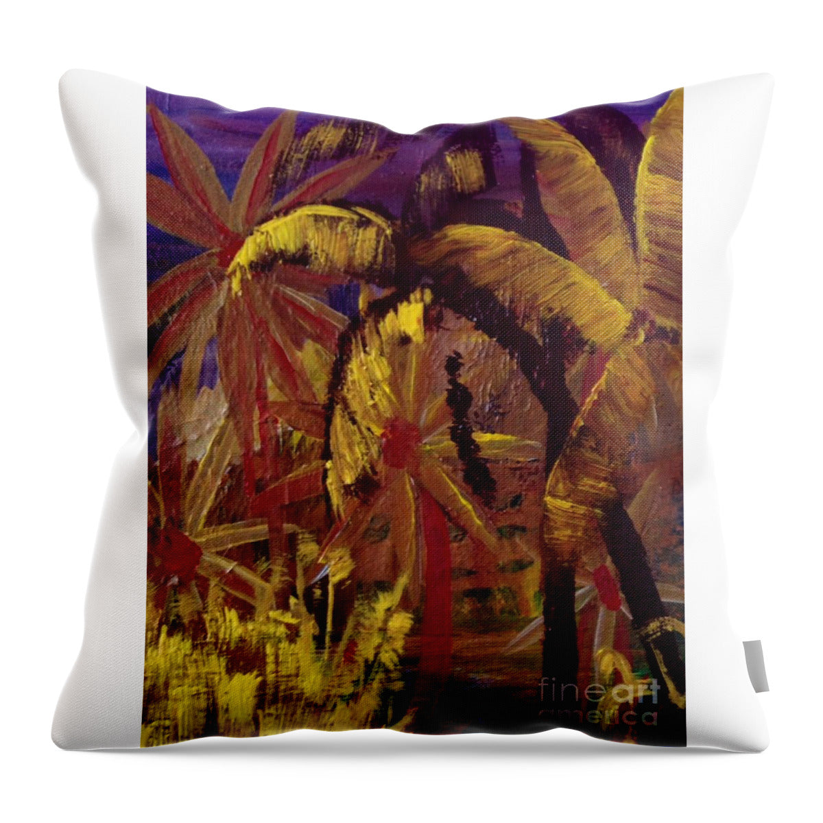 Palms in color 1 - Throw Pillow
