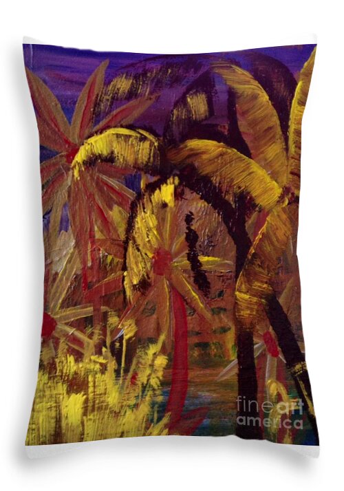 Palms in color 1 - Throw Pillow