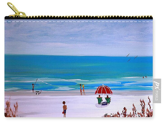 Serene Day at the Beach 2 - Zip Pouch