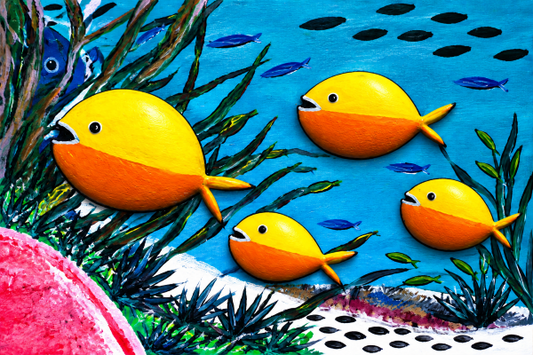 Balloon Fish Framed Art Print, 8 x 10