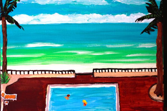 Beach House Framed Art Print, 8 x 10