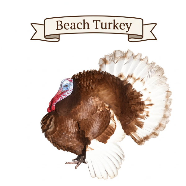 Beach Turkey Art Print, 8 x 10