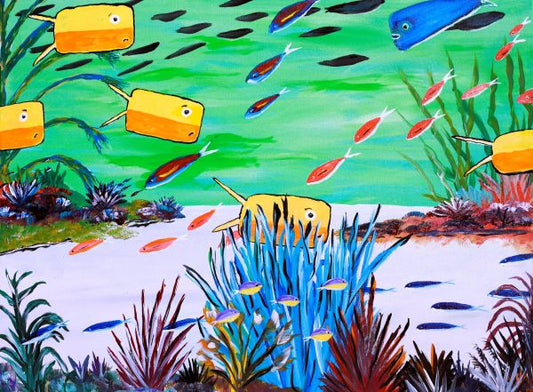 Big Yellow Fish Framed Art Print, 8 x 10
