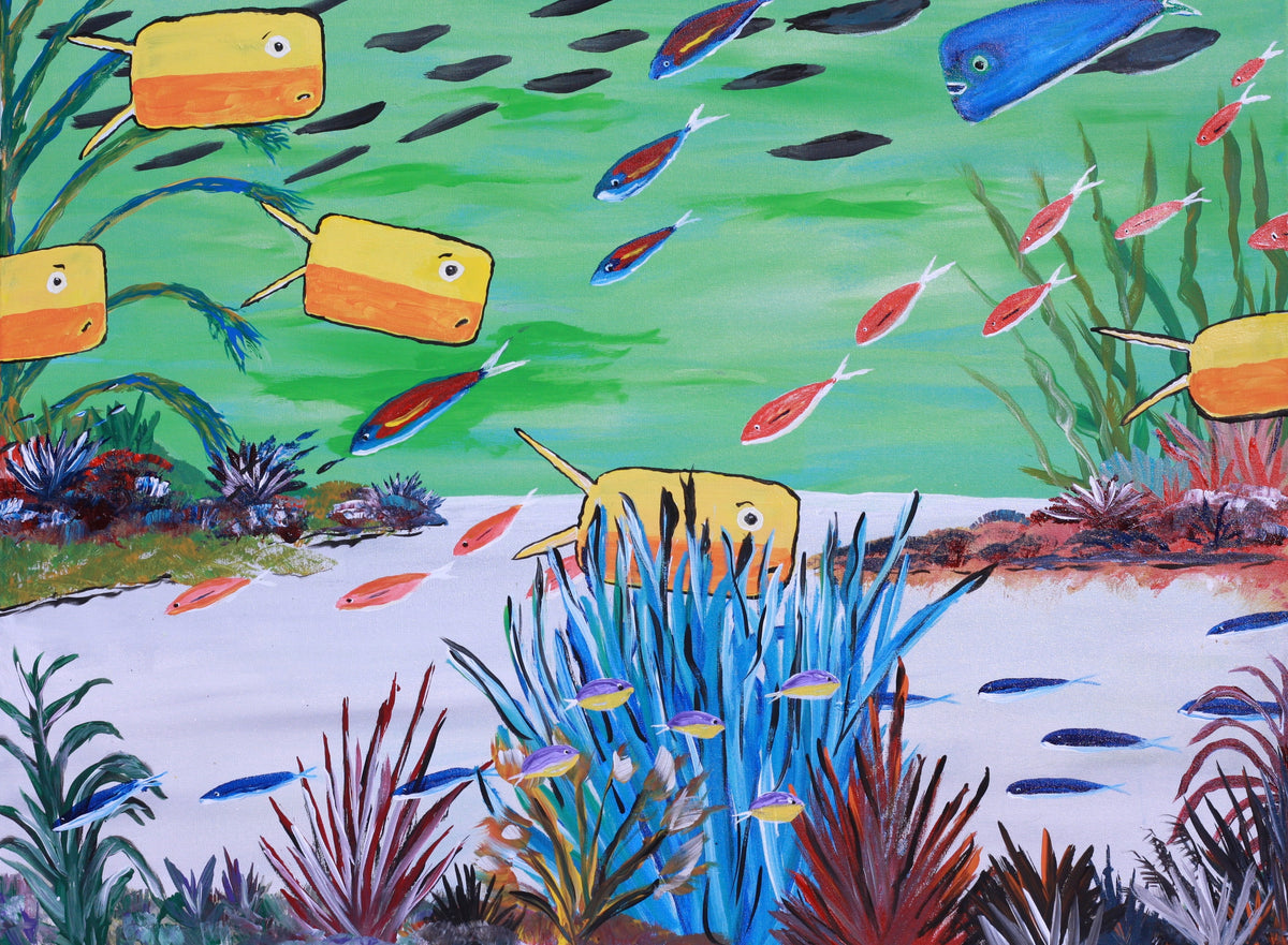 Big Yellow Fish Framed Art Print, 8 x 10