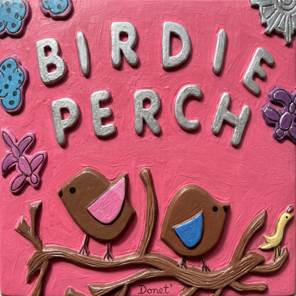 Birdie Perch Framed Art Print, 8 x 10