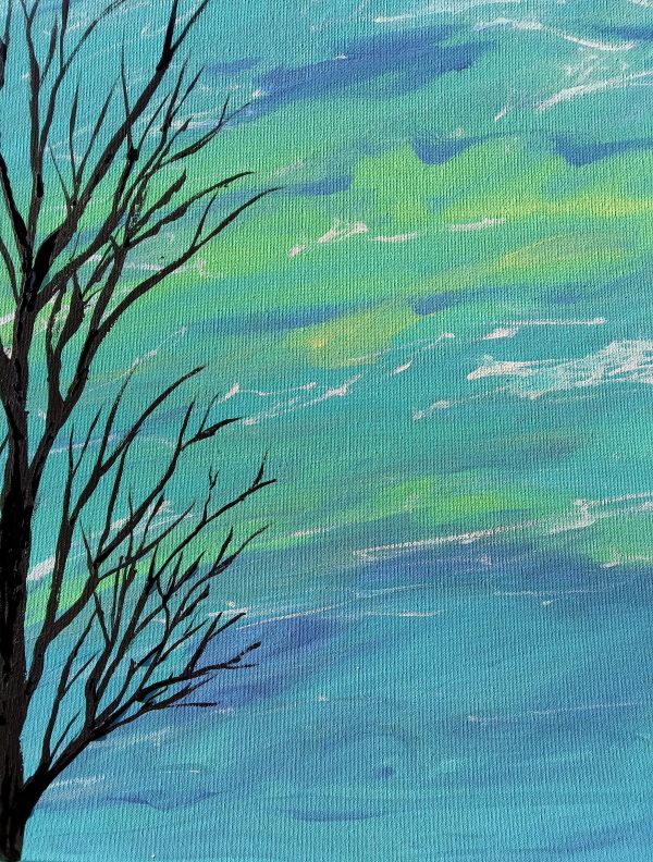 Black Tree on Blue Sky Framed Art Print, 8 x 10