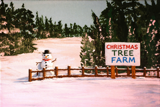 Christmas Tree Farm Framed Art Print, 8 x 10