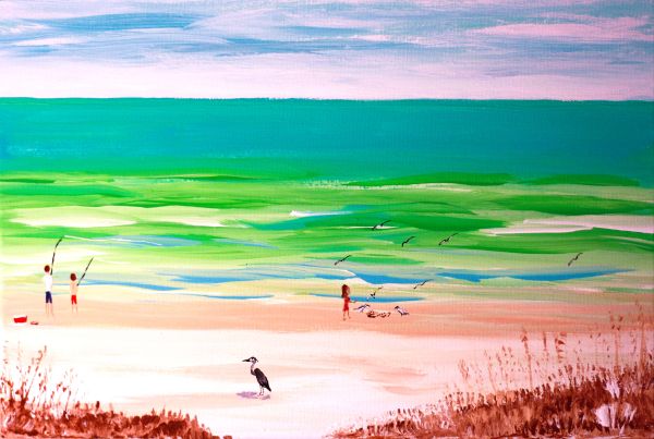 Fred at the Beach Print