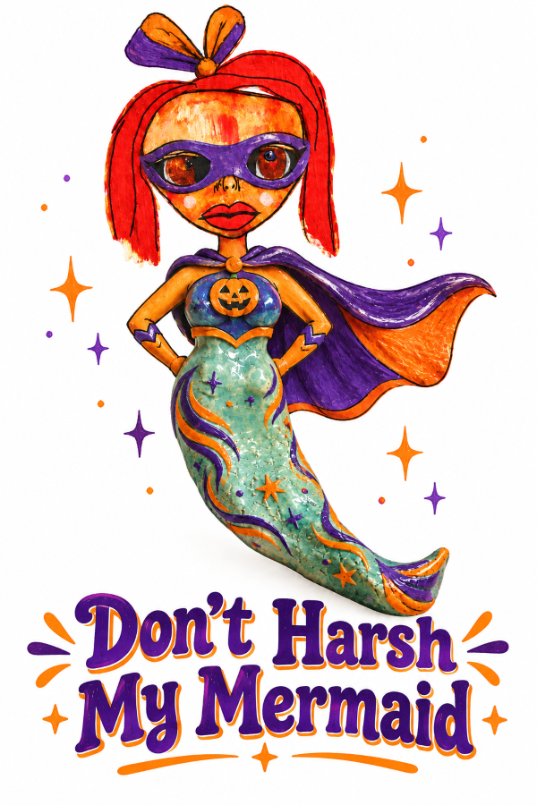 Halloween Super Hero Mermaid Print