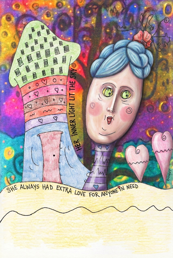 Her Light Framed Print l Happy Fish Gallery