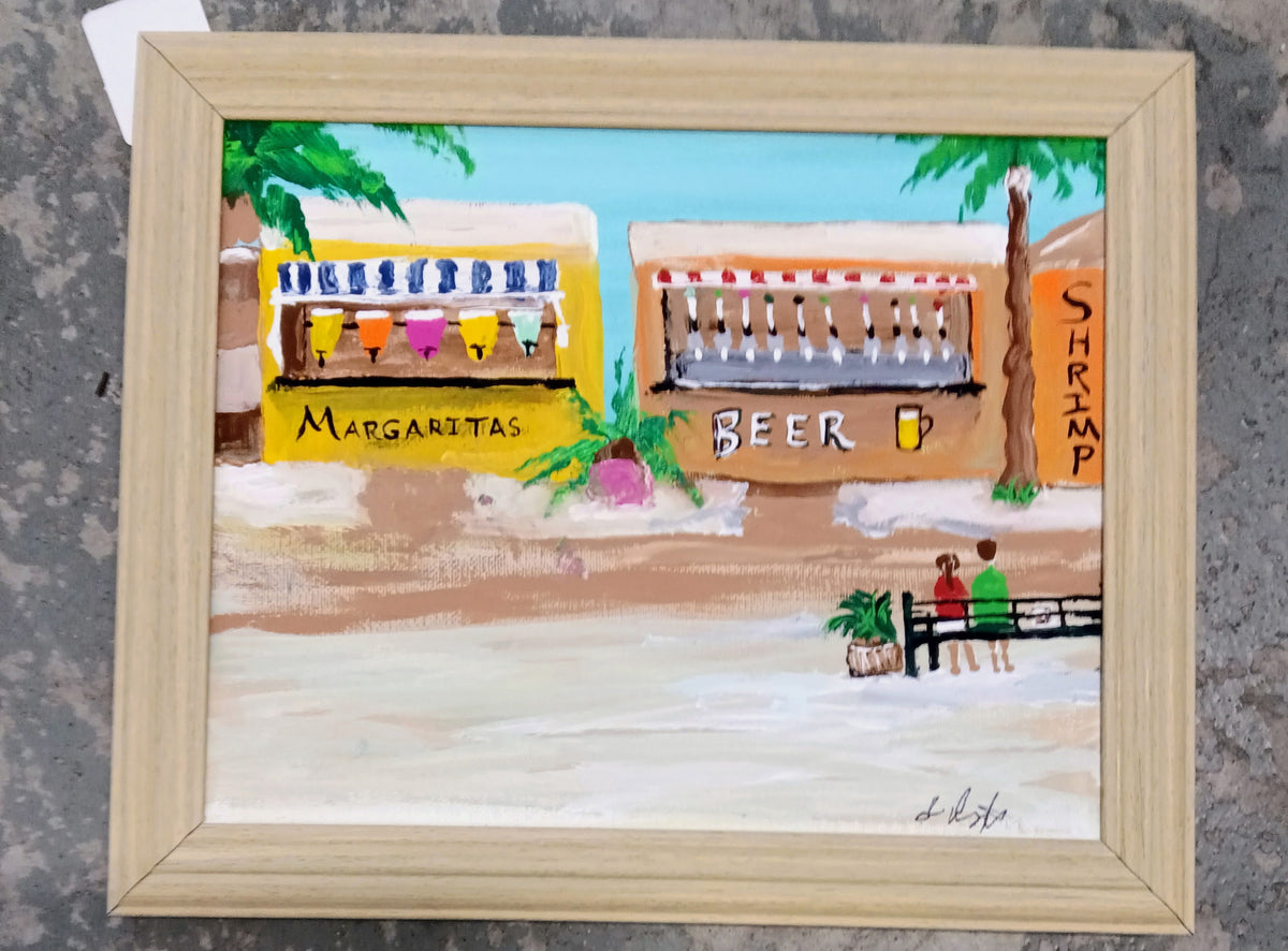 Beach Board Walk Original Painting