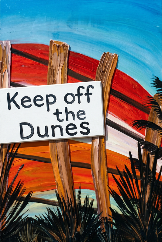 Keep off the Dunes Framed Art Print, 8 x 10