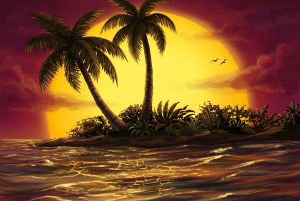 Marooned on a Deserted Island Print