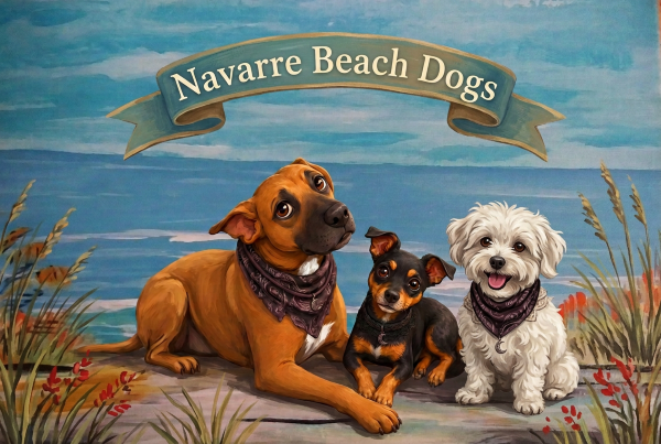 Navarre Beach Dogs Print