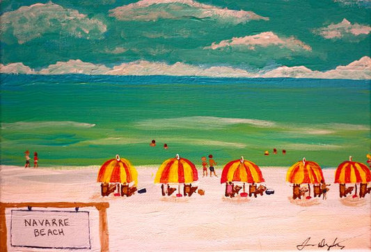 Navarre Beach Flat Framed Art Print, 8 x 10