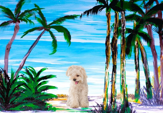 Palms to the Bay Point Framed Art Print, 8 x 10