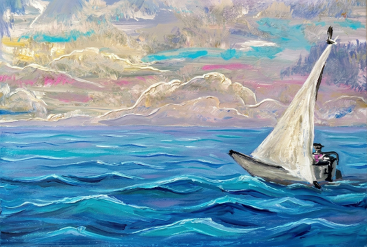 Sailboat Framed Art Print, 8 x 10
