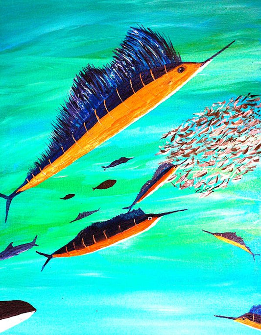 Sailfish Framed Art Print, 8 x 10