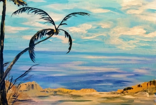 Sandy Beach and Blue Skies Framed Art Print, 8 x 10