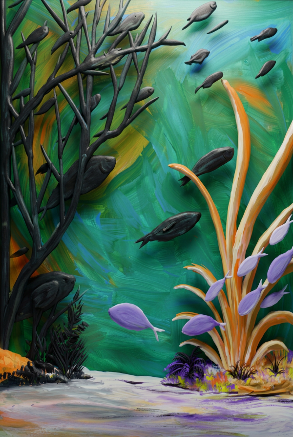 Shadow Fish Framed Art Print, 8 x 10