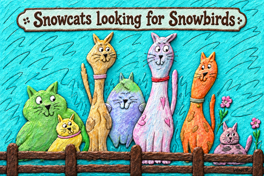 Snowcats Looking for Snowbirds Print