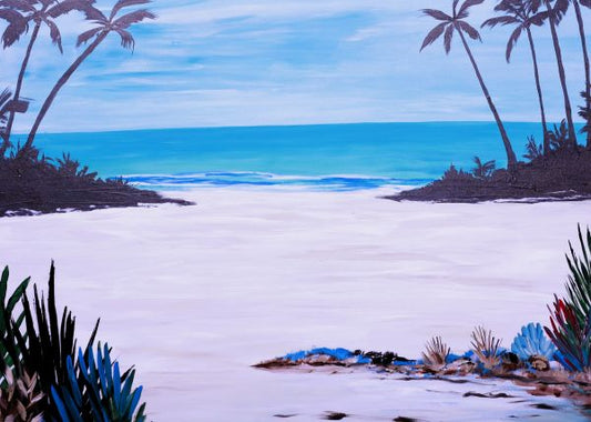 Teresa's Palms Framed Art Print, 8 x 10