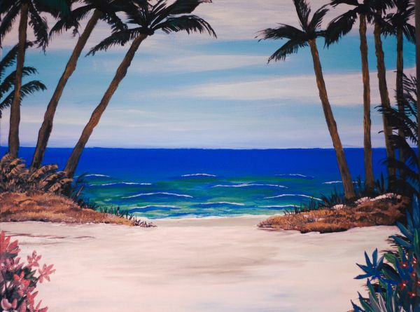 The Dark Palms Print
