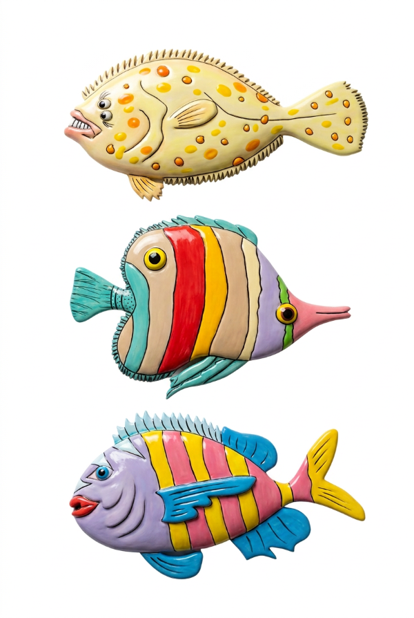 Three Beautiful Fish Print