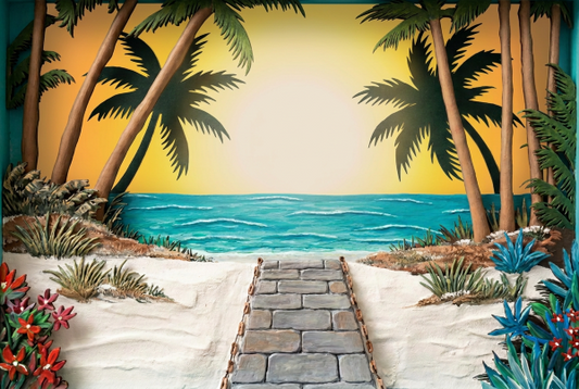 Tropical Walk Sun Framed Art Print, 8 x 10