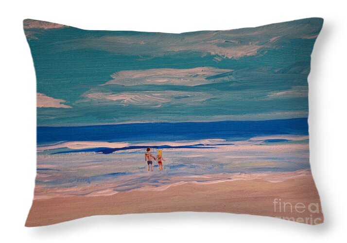 A Perfect Day at the Beach - Throw Pillow