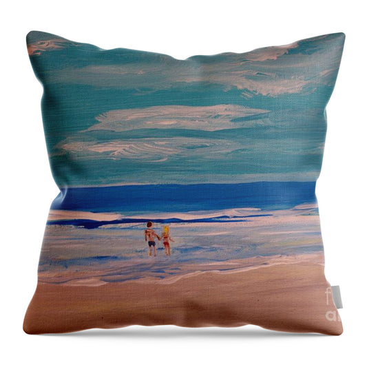 A Perfect Day at the Beach - Throw Pillow