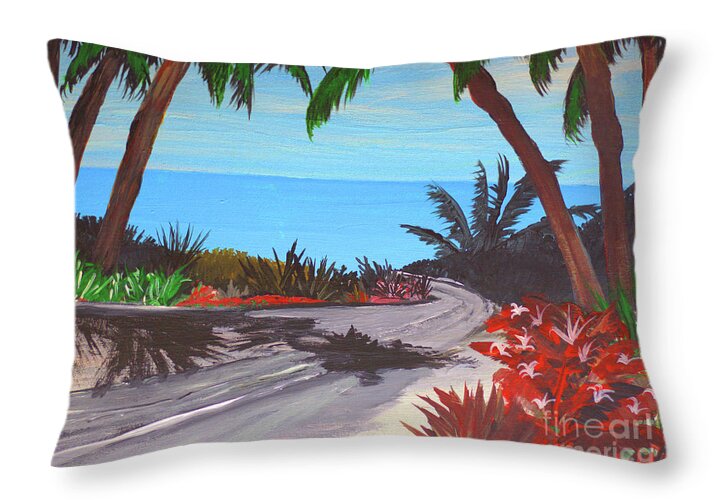 A walk through the Palms - Throw Pillow